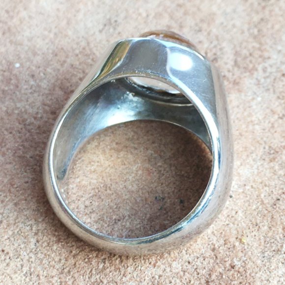 Rutilated Quartz .925 Silver Ring Natural Gemstone Size 5 - Picture 7 of 16